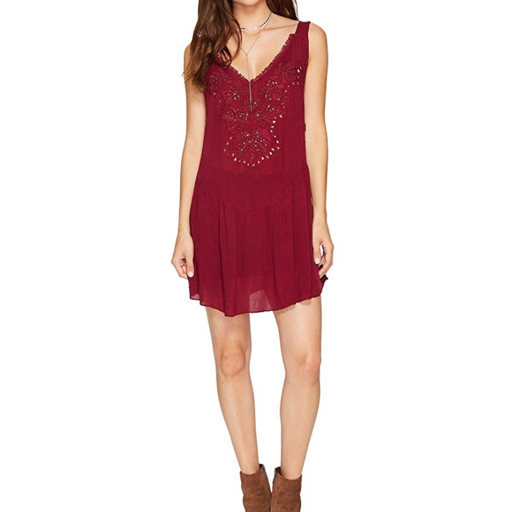 NWT Free People Delphine Embellished Slip Dress